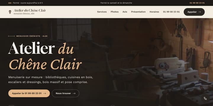 Modèle pour menuisier, artisan
