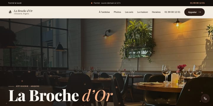 Modèle pour restaurant