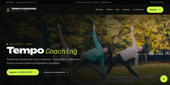 Modèle pour coach sportif