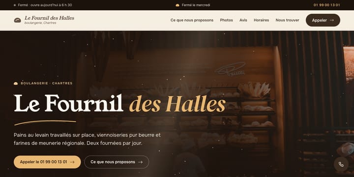 Modèle pour boulangerie