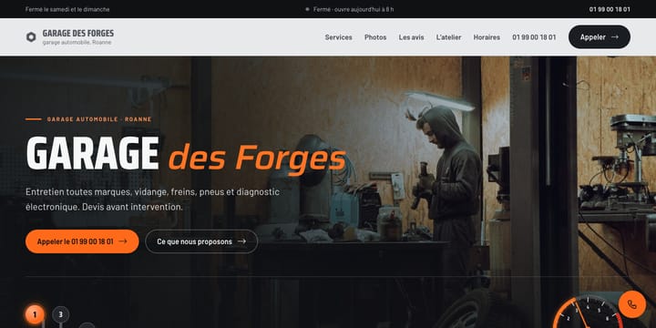 Modèle pour garage automobile