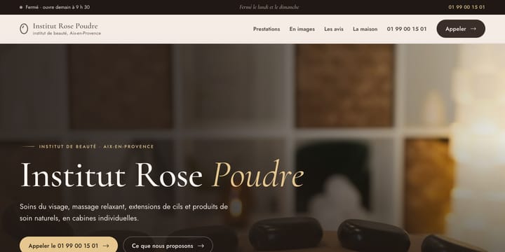 Modèle pour institut de beauté
