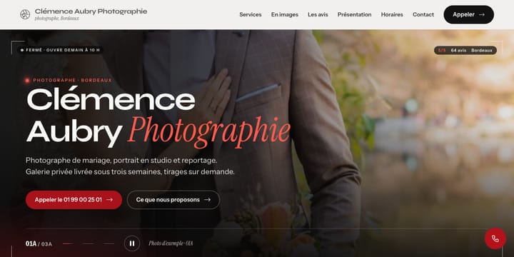 Modèle pour photographe