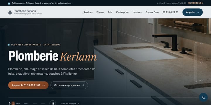Modèle pour plombier, chauffagiste