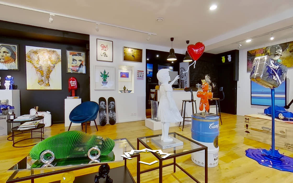 Vue de la visite virtuelle — Galerie d’art — Biarritz