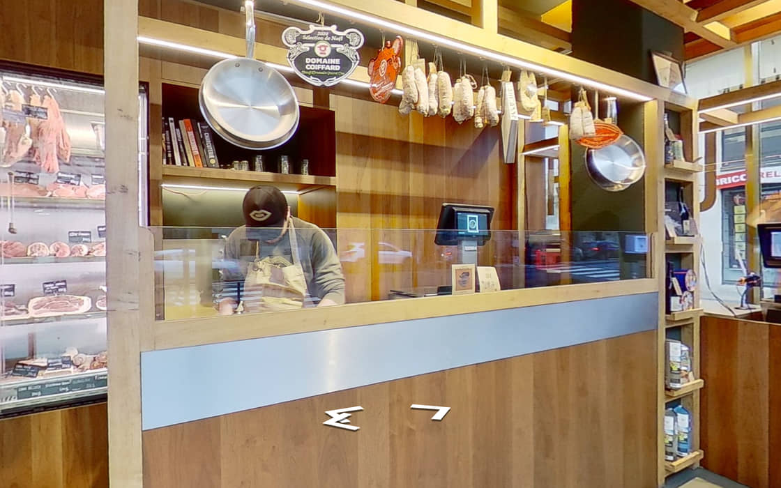 Vue de la visite virtuelle — Boucherie-charcuterie — Bordeaux